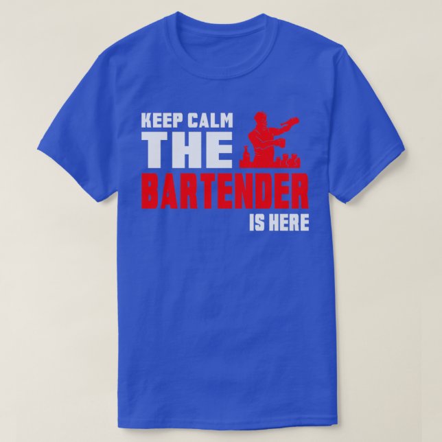 Keep calm Bartender Design 2 T-Shirt (Design Front)