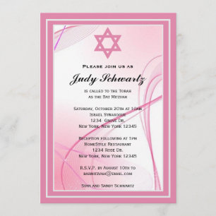Keep Calm Bat Mitzvah Girl Invitation