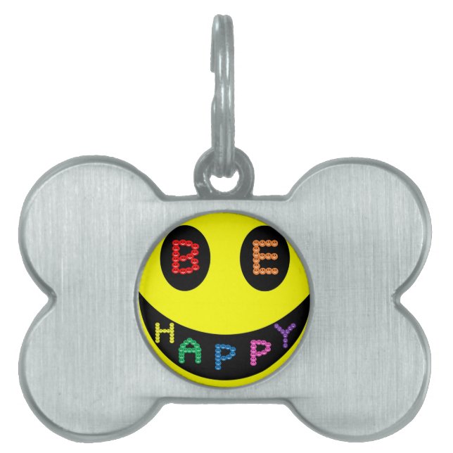 Keep Calm Be Happy Destiny Pet Name Tag (Front)