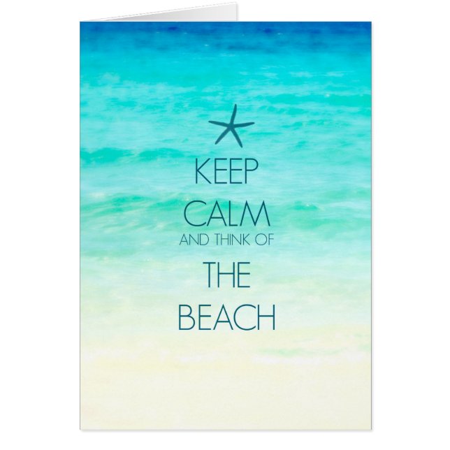 Keep Calm Beach Card (Front)