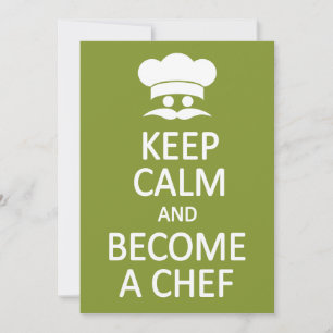 Keep Calm & Become a Chef custom invitation