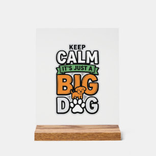 Keep Calm Big Dog Vintage Vector Design_1 Acrylic Sign