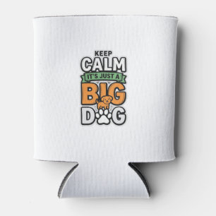 Keep Calm Big Dog Vintage Vector Design_1 Can Cooler