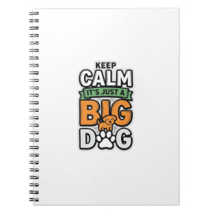 Keep Calm Big Dog Vintage Vector Design_1 Notebook