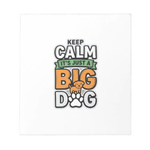 Keep Calm Big Dog Vintage Vector Design_1 Notepad