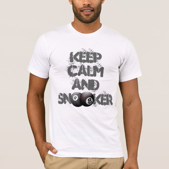 Keep Calm Billiards Pool Game Team Player T-Shirt (Front)