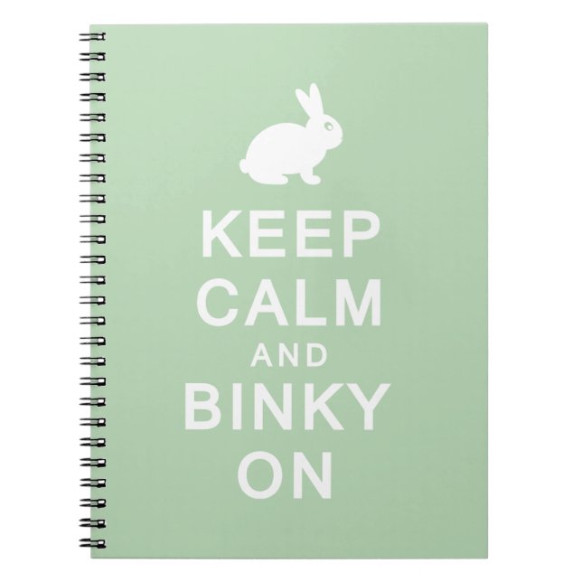 Keep Calm & Binky On Notebook (Front)
