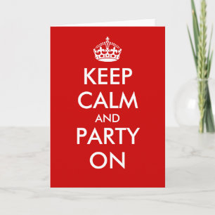 Keep calm birthday card Customisable design