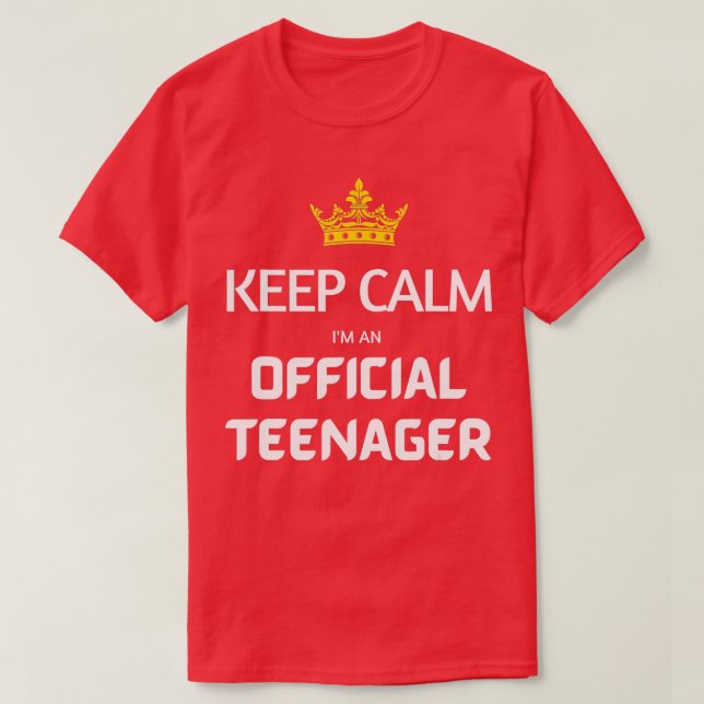 Keep Calm Birthday Official nager  13th Funny Girl T-Shirt (Design Front)
