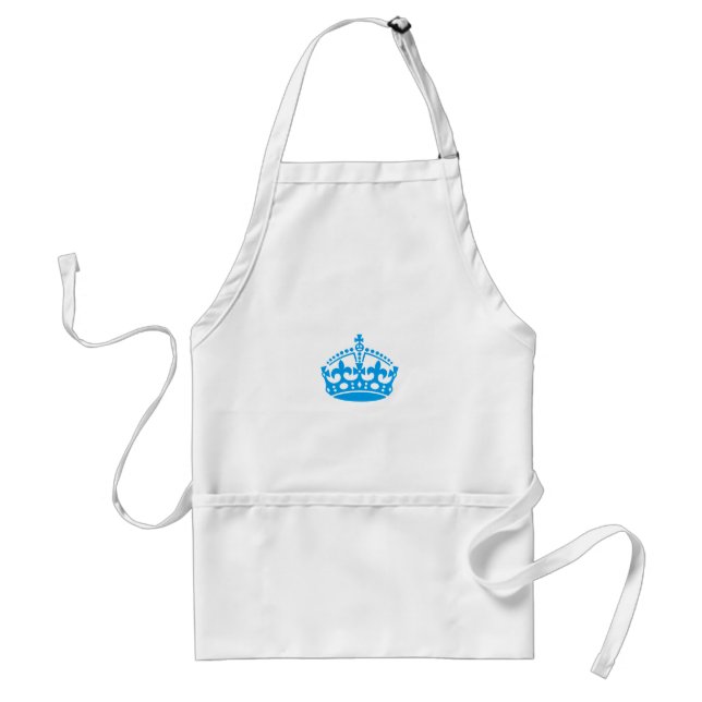 Keep calm blue victory crown standard apron (Front)