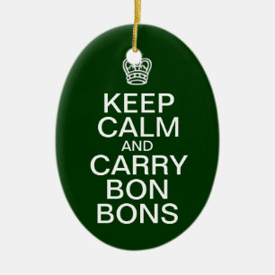Keep Calm Bon-Bons Christmas ornament