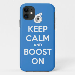 keep calm boost  car turbo engine tuner super musc iPhone 11 case