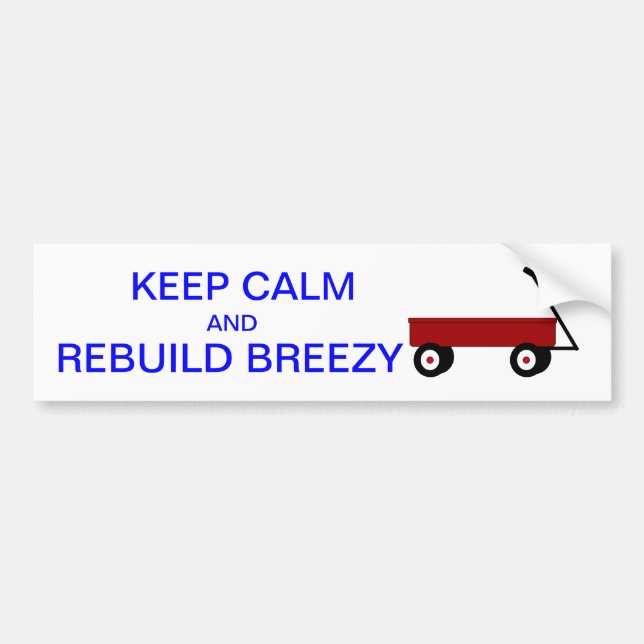 KEEP CALM BREEZY BUMPER STICKER (Front)