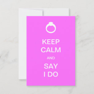Keep Calm Bridal RSVP Card