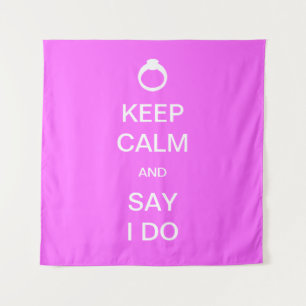 Keep Calm Bridal Tapestry