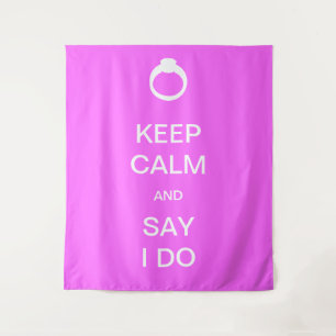 Keep Calm Bridal Tapestry