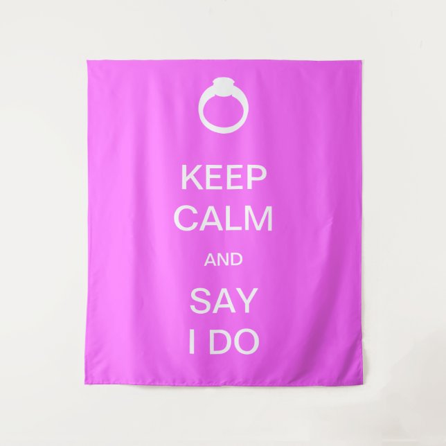 Keep Calm Bridal Tapestry (Front)