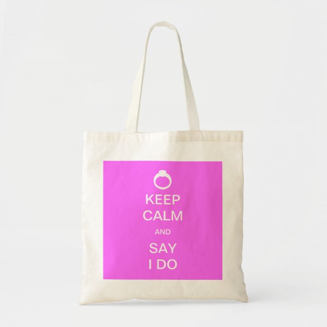 Keep Calm Bridal Tote Bag (Front)