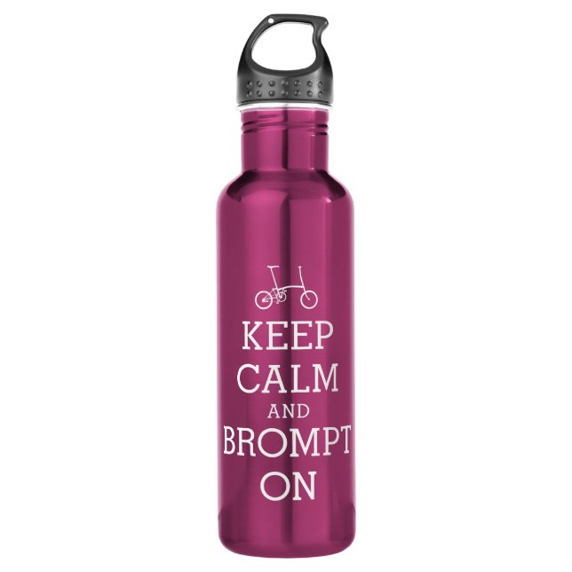 Keep Calm Brompton bicycle 710 Ml Water Bottle (Front)