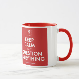 Keep Calm But Question Everything mug