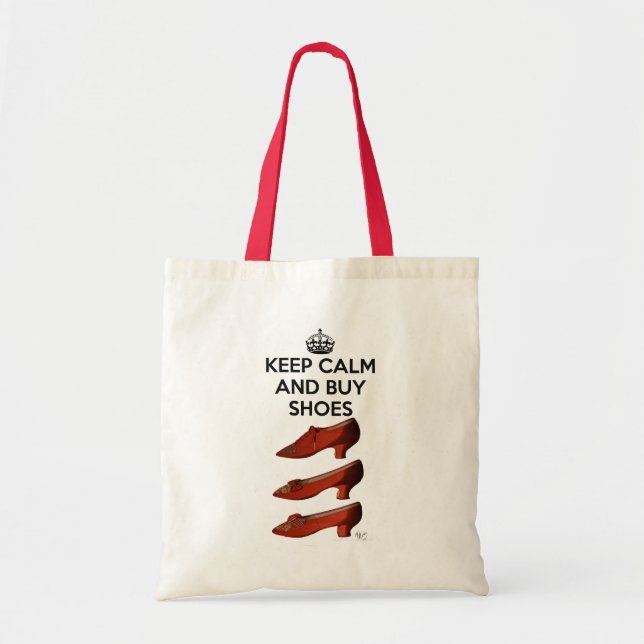 Keep Calm Buy Shoes Tote Bag (Front)