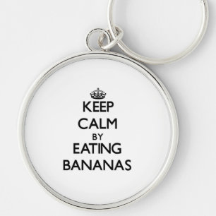 Keep calm by eating Bananas Key Ring
