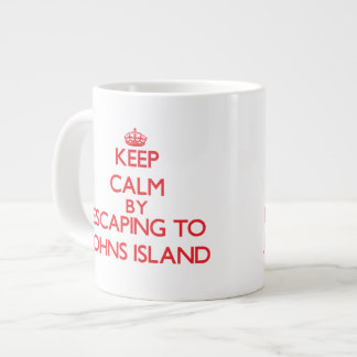 Keep calm by escaping to Johns Island Washington Large Coffee Mug