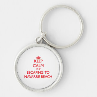 Keep calm by escaping to Navarre Beach Florida Key Ring