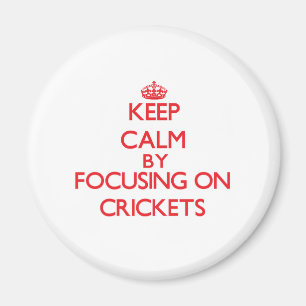 Keep Calm by focusing on Crickets Magnet