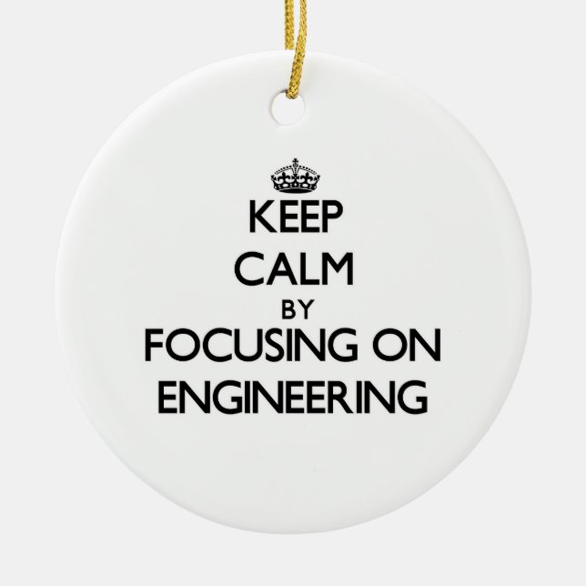 Keep calm by focusing on Engineering Ceramic Tree Decoration (Front)