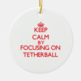 Keep calm by focusing on on Tetherball Ceramic Tree Decoration