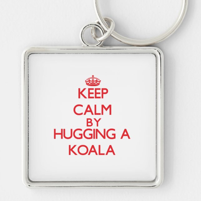 Keep calm by hugging a Koala Key Ring (Front)
