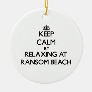 Keep calm by relaxing at Ransom Beach New York Ceramic Tree Decoration