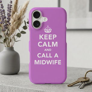 Keep Calm Call A Midwife Birth Worker - Hot Pink