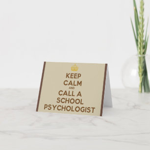 Keep Calm & Call a School Psychologist Note Cards