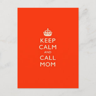 Keep Calm & Call Mum Postcard
