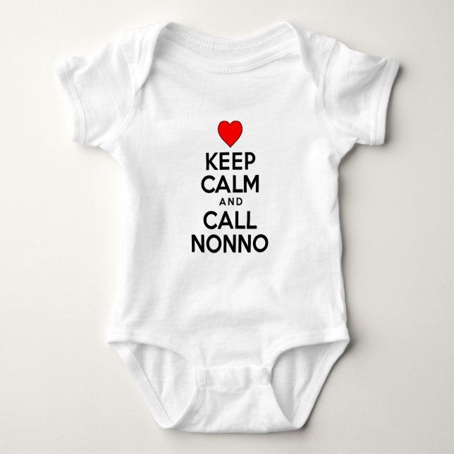 Keep Calm Call Nonno Baby Bodysuit (Front)