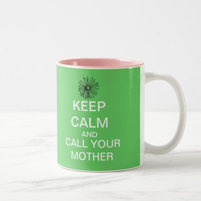 Keep Calm Call Your Mother Coffee Mug (Right)