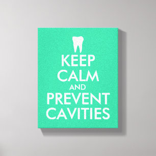 Keep calm canvas print for dentist   dental clinic