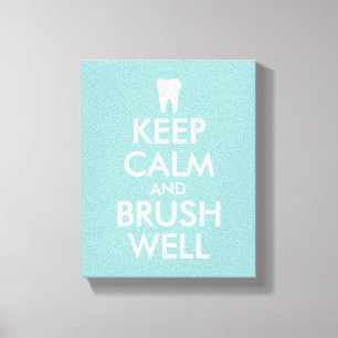 Keep calm canvas print for dentist   dental office