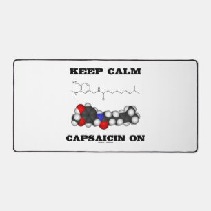 Keep Calm Capsaicin On Chemical Structure Humour Desk Mat