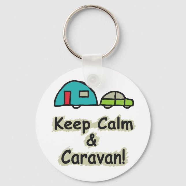 Keep Calm Caravan Key Ring (Front)