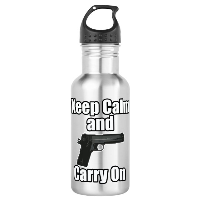 Keep Calm Carry On 532 Ml Water Bottle (Front)