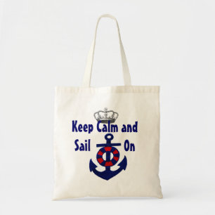 Keep Calm Carry On Anchor Tote Bag