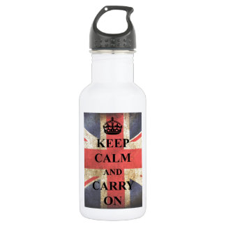 Keep Calm Carry On British Flag 532 Ml Water Bottle