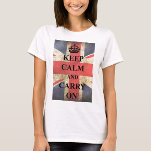 Keep Calm Carry On British Flag T-Shirt