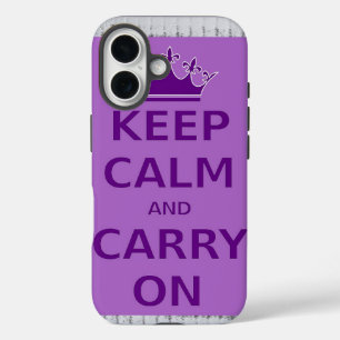 Keep calm carry on  iPhone 16 case