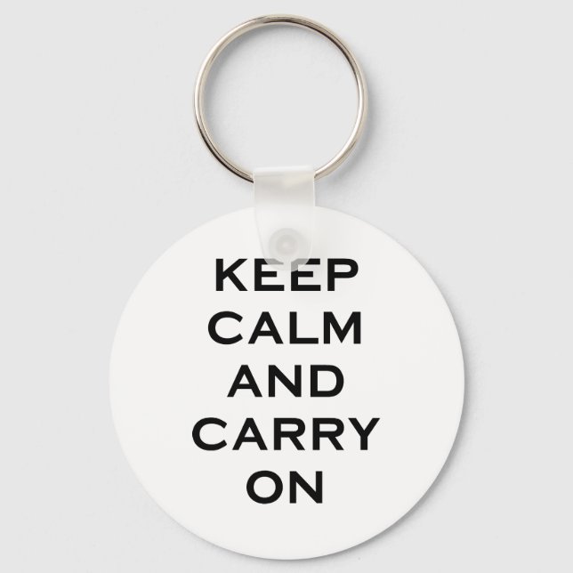 Keep Calm Carry On Key Ring (Front)