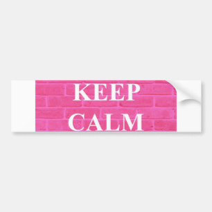 Keep Calm & Carry On Pink Bumper Sticker