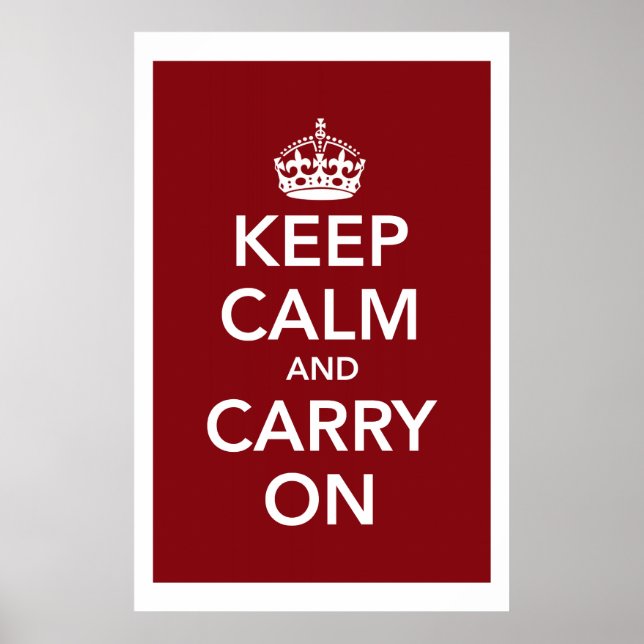 Keep Calm Carry On Poster (Front)